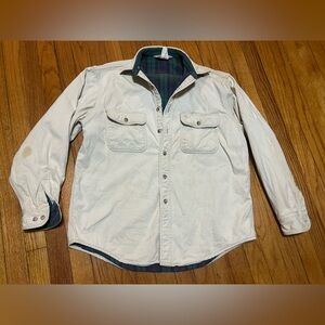 Vintage Carhartt Mens Union Made Rugged Duck Canvas Flannel Lined Shirt Jacket M